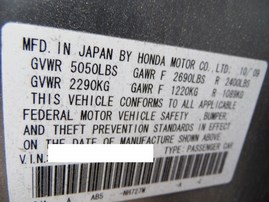 2010 ACURA RL SILVER 3.7L AT A18732